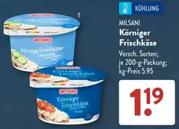 Aldi Süd MILSANI Körniger Frischkäse Angebot