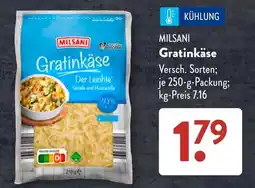 Aldi Süd MILSANI Gratinkäse Angebot