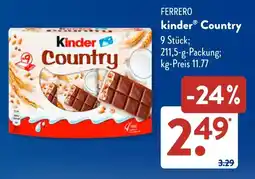 Aldi Süd FERRERO kinder® Country Angebot