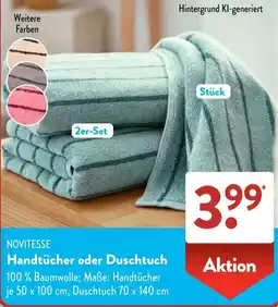 Aldi Süd NOVITESSE Handtücher oder Duschtuch Angebot