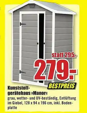 B1 Discount Baumarkt Kunststoff-gerätehaus »manor« Angebot