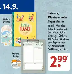 Aldi Süd FAMILY PLANER 2027 Angebot