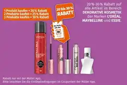 Müller Dekorative kosmetik l'oréal, maybelline und essie Angebot