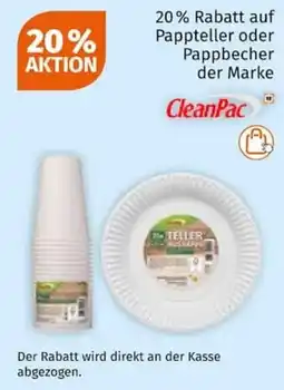 Müller Pappteller oder Pappbecher CleanPac Angebot