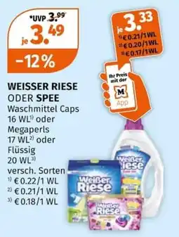 Müller WEISSER RIESE Waschmittel Caps Angebot