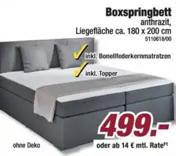 Poco Boxspringbett anthrazit Angebot