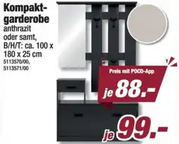 Poco Kompakt-garderobe anthrazit oder samt Angebot