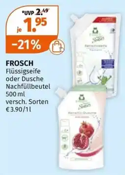 Müller FROSCH Flüssigseife oder Dusche Angebot