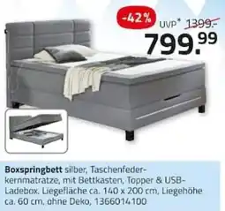 ROLLER Boxspringbett silber Angebot