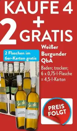 Aldi Süd Weißer Burgunder QbA Angebot