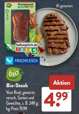 Aldi Süd Bio-Steak Angebot