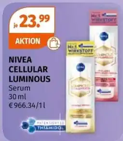 Müller NIVEA CELLULAR LUMINOUS Serum Angebot