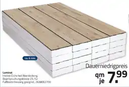 ROLLER Laminat Herbst Eiche hell Nachbildung Angebot