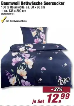 Poco Baumwoll Bettwäsche Seersucker Angebot