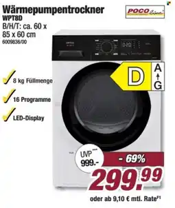 Poco POCO line Wärmepumpentrockner WPT8D Angebot