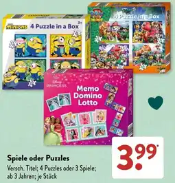Aldi Süd Spiele oder Puzzles Angebot