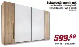 Poco Schwebetürenschrank San Remo Nachbildung/weiß Angebot