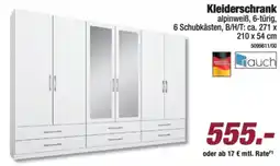 Poco Kleiderschrank alpinweiß, 6-türig, 6 Schubkästen Angebot