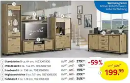 ROLLER Wohnprogramm Artisan Eiche/Schwarz-eiche Nachbildung Angebot