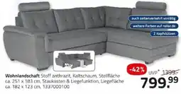 ROLLER Wohnlandschaft Stoff anthrazit Angebot