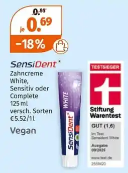 Müller SensiDent Zahncreme White Angebot