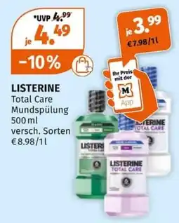 Müller LISTERINE Total Care Mundspülung Angebot