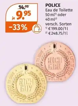Müller POLICE Eau de Toilette Angebot