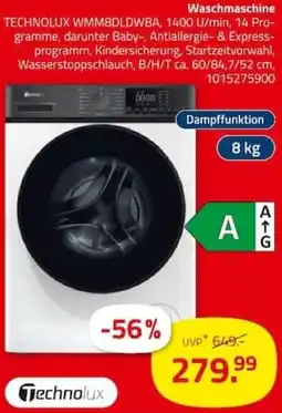 ROLLER Waschmaschine Technolux WMM8DLDWBA Angebot