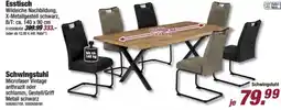 Poco Esstisch Wildeiche Nachbildung, X-Metallgestell schwarz Angebot