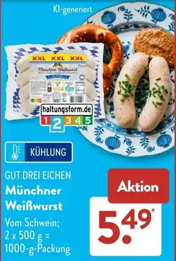 Aldi Süd GUT DREI EICHEN Münchner Weißwurst Angebot