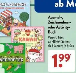Aldi Süd Ausmal-, Zeichnenlern- oder Activity-Buch Angebot