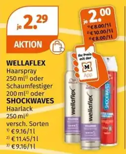 Müller WELLAFLEX Haarspray oder Schaumfestiger oder SHOCKWAVES Haarlack Angebot