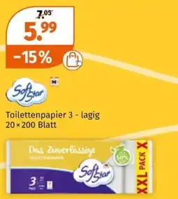 Müller Softstar Toilettenpapier 3 - lagig Angebot