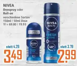 Klaas und Kock NIVEA Deospray oder Roll-on Angebot