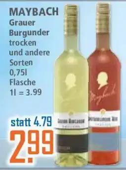 Klaas und Kock MAYBACH Grauer Burgunder trocken und andere Sorten Angebot