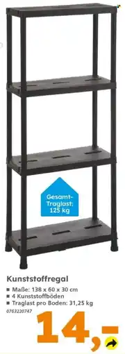 Globus Baumarkt Kunststoffregal Angebot