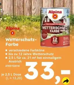 Globus Baumarkt Alpina Wetter schutz-Farbe Angebot