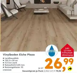 Globus Baumarkt Vinylboden Eiche Plaza Angebot