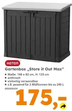 Globus Baumarkt KETER Gartenbox „Store it Out Max“ Angebot