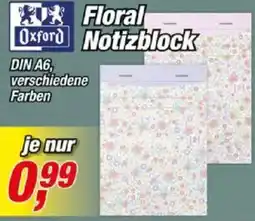 Posten Börse Oxford Floral Notizblock Angebot