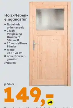 Globus Baumarkt Holz-Nebeneingangstür Angebot