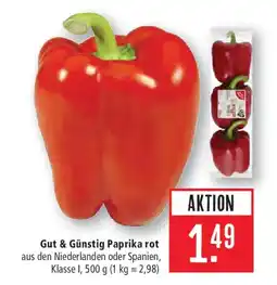 Marktkauf Gut & Günstig Paprika rot Angebot