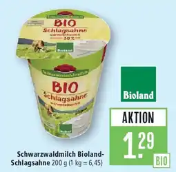 Marktkauf Schwarzwaldmilch Bioland-Schlagsahne Angebot