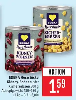 Marktkauf EDEKA Herzstücke Kidney-Bohnen oder Kichererbsen Angebot