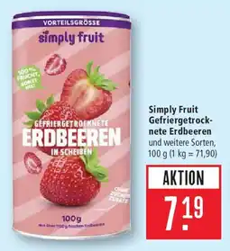 Marktkauf Simply Fruit Gefriergetrocknete Erdbeeren Angebot