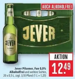 Marktkauf Jever Pilsener, Fun 0,0% Alkoholfrei Angebot