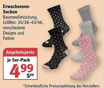 Globus Erwachsenen Socken Angebot