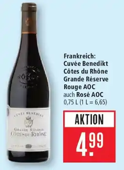 Marktkauf Cuvée Benedikt Cotes du Rhône Grande Réserve Rouge AOC Angebot