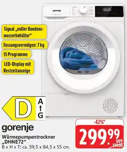 Marktkauf gorenje Wärmepumpentrockner DHNE72 Angebot