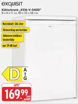 Marktkauf exquisit Kühlschrank KS16-V-040D Angebot